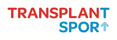 Transplant Sport in red and blue text
